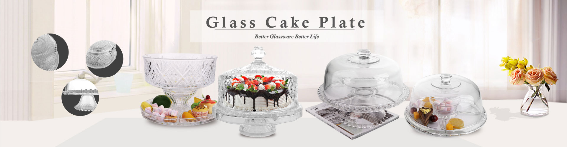 glass cake plate