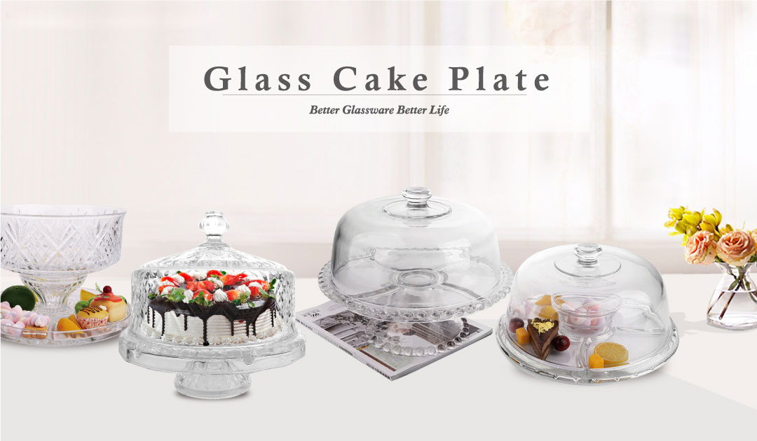 glass cake plate