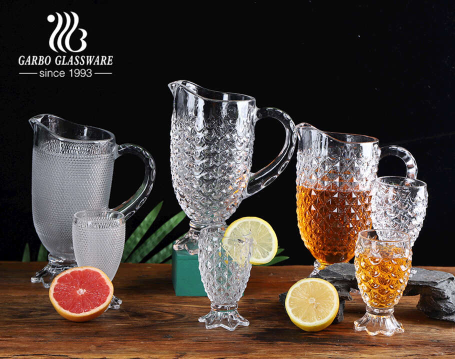 Wholesale Factory Price Design Juice Jugs/Cups Glass Drinking