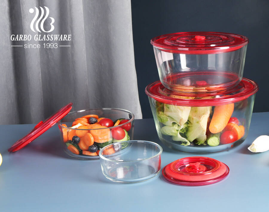 Microwave Safe 630ml Borosilicate Glass Bowl Lunch Dish Container with  Locked Lid Round Rectangle Shaped Food Storage Bowls - China Glass Food  Container and Glass Food Box price