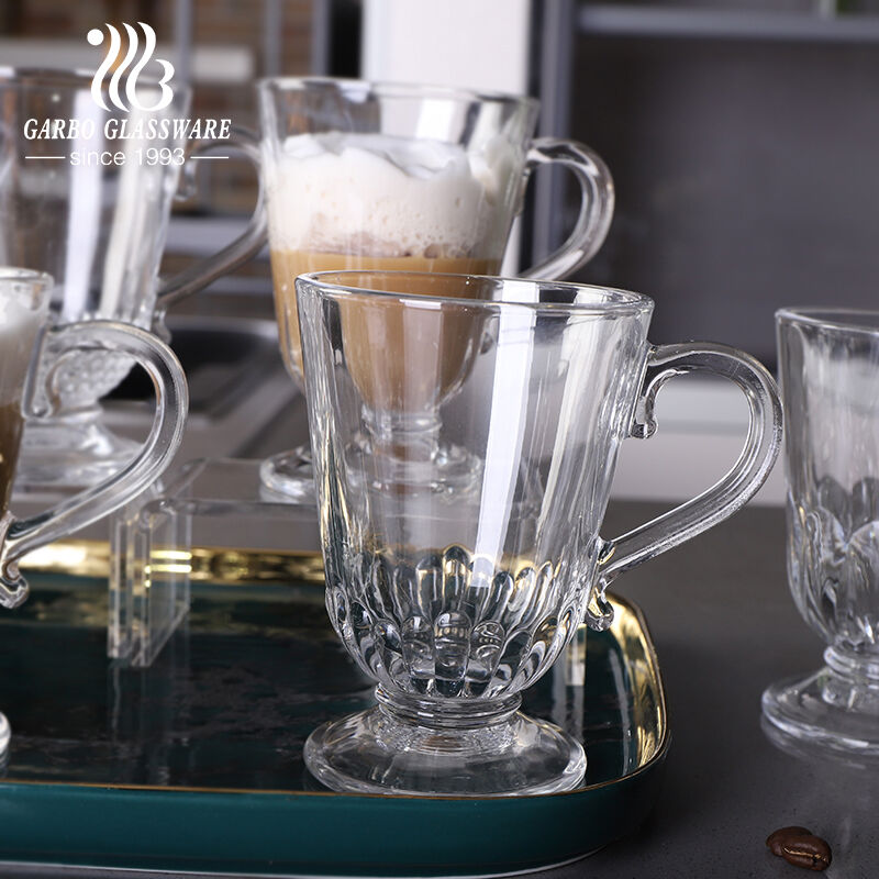 Wholesale 7oz Glass Tea Mug Clear Engraved Design Daily Use Glass Drinking  Mug - China Tea Glass Mug and Coffee Glass price