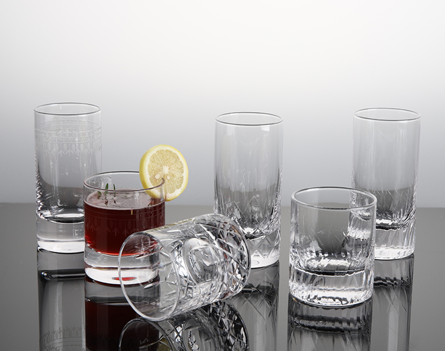 crystal clear heavy base high quality whiskey glass MOQ 3000pcs