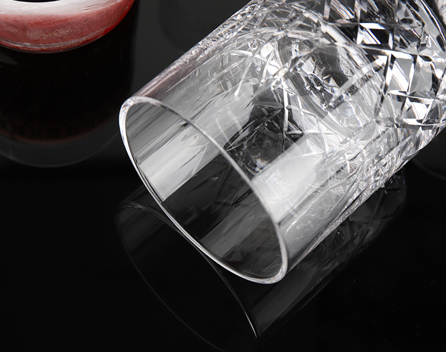 crystal clear heavy base high quality whiskey glass MOQ 3000pcs