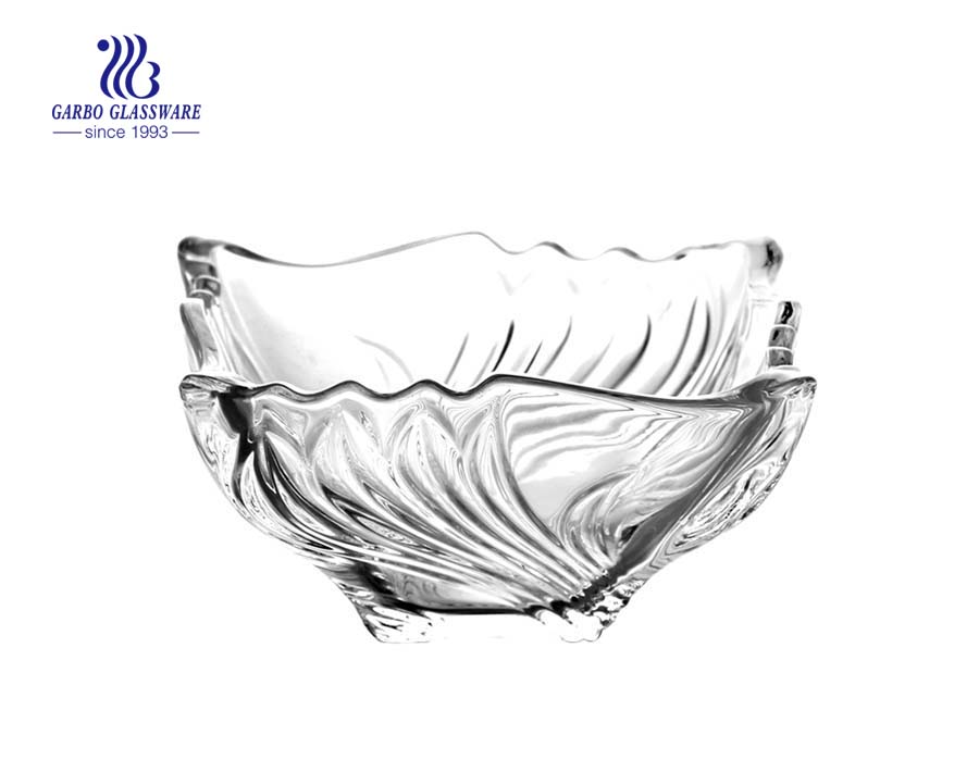 Decorative 4.13" Square Crystal Glass Bowl For Home Wedding Party Serving Dessert Salad