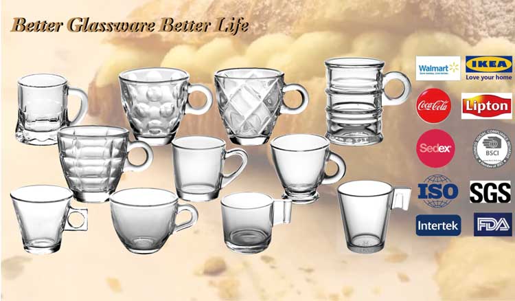 Claplante Juego de 8 tazas de café de vidrio de gran capacidad de 15 onzas  con asas, taza de café tr…Ver más Claplante Juego de 8 tazas de café de