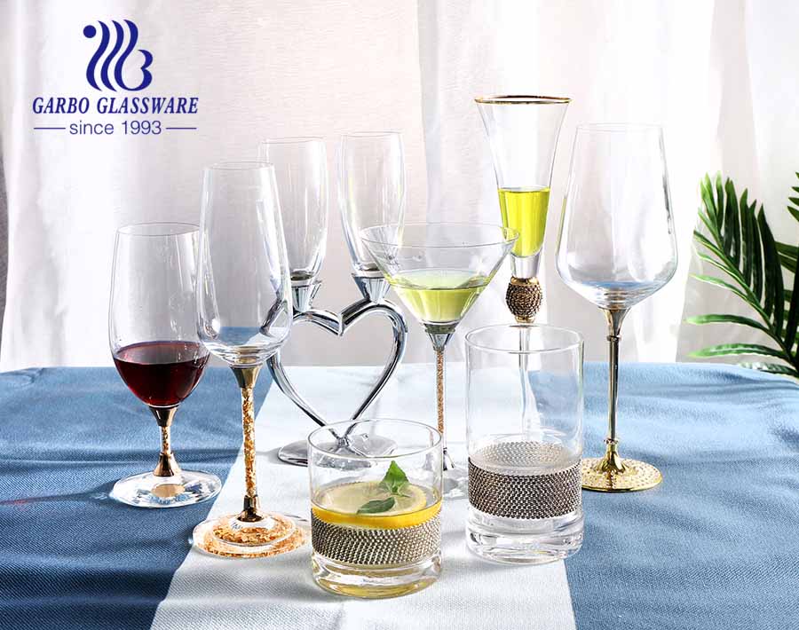 Copa Vino Blanco con madera – RCristal venta de copas de cristal
