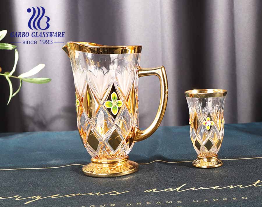 Glass Water Pot Cups Kit Juice Jar Pitcher Glass Water Jug Set - China  Glassware and Glass Pitcher price