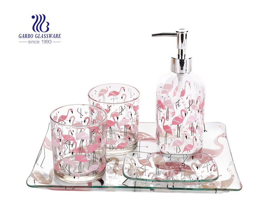 Pink Flamingo Ceramic Gold-tone Pump Dish Soap Dispenser and Kitchen S –  MyGift