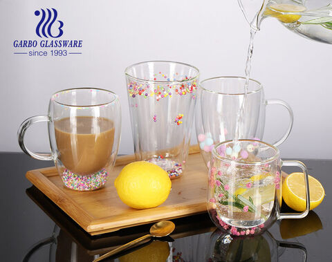 Garbo especial and colorful borosilicate double wall cups, best choice