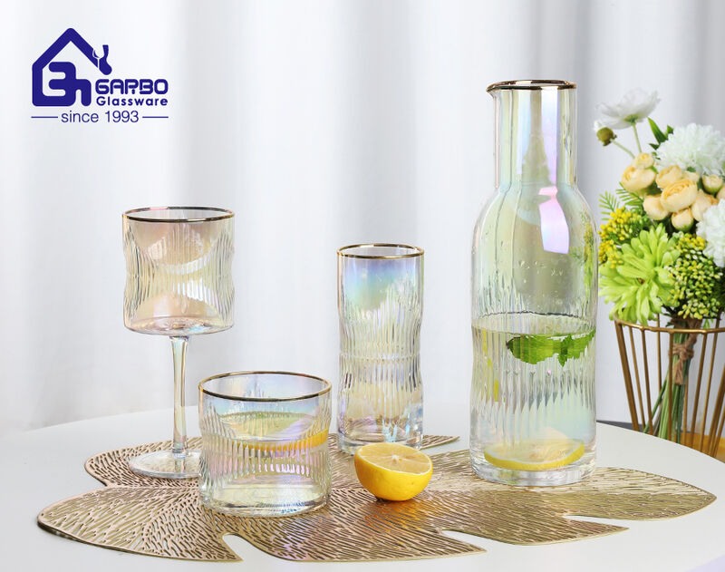 Ion plating with golden rim glass tumblers for Multifunctional use