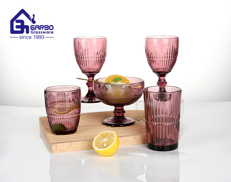 2024 factory wholesale new purple solid color glass cup