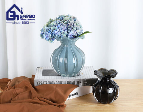 High-end handmade irregular glass vase for European market