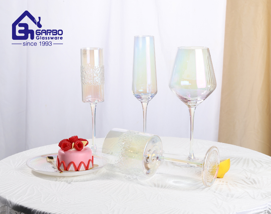 popular Ion plating high-end cocktail glass juice cup for wedding party