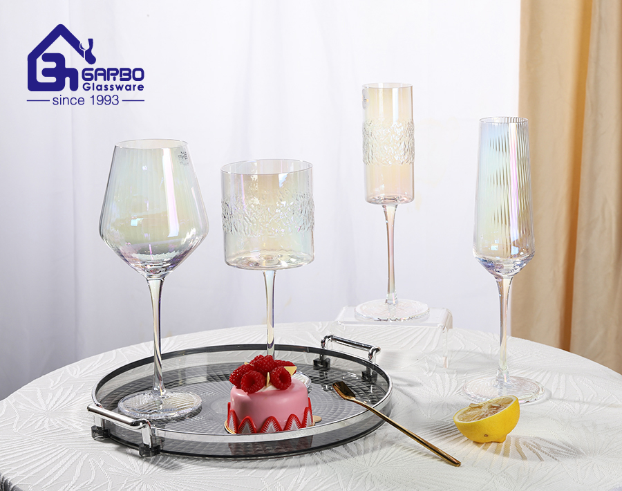 popular Ion plating high-end cocktail glass juice cup for wedding party