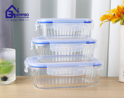 Inner line design high borosilicate glass lunch boxes for wholesale