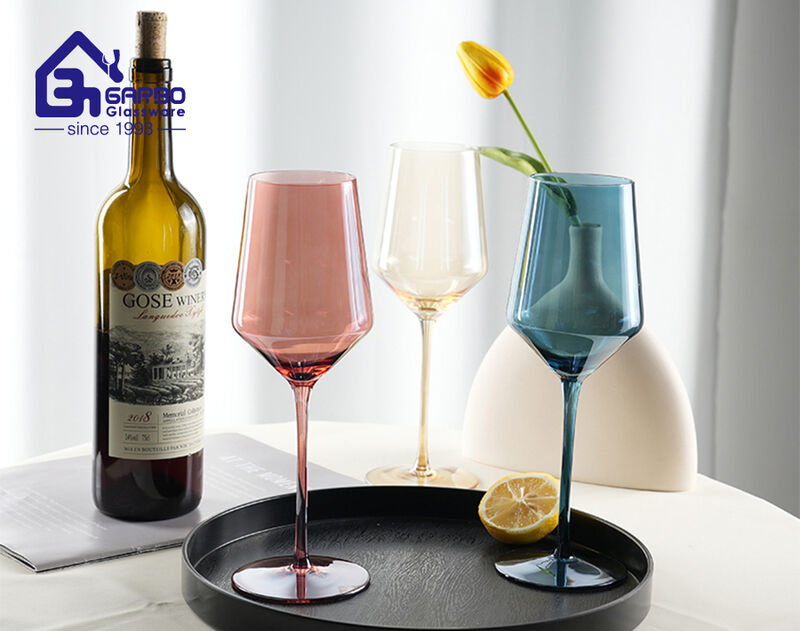 Popular Ion plating design wine glass manufacturer