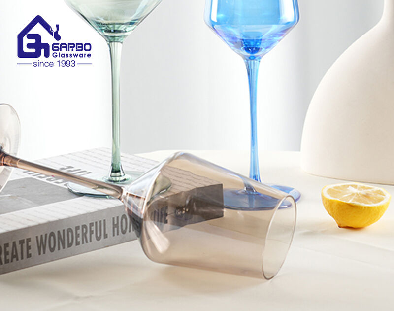 Popular Ion plating design wine glass manufacturer