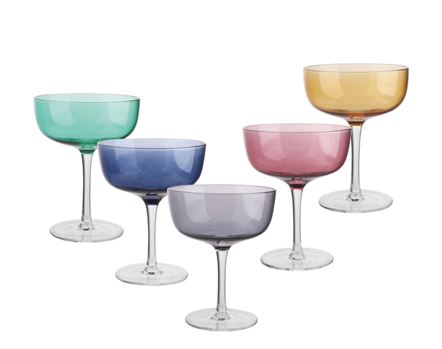 13OZ luxury vintage Martini Glass spray color cocktail glass cup