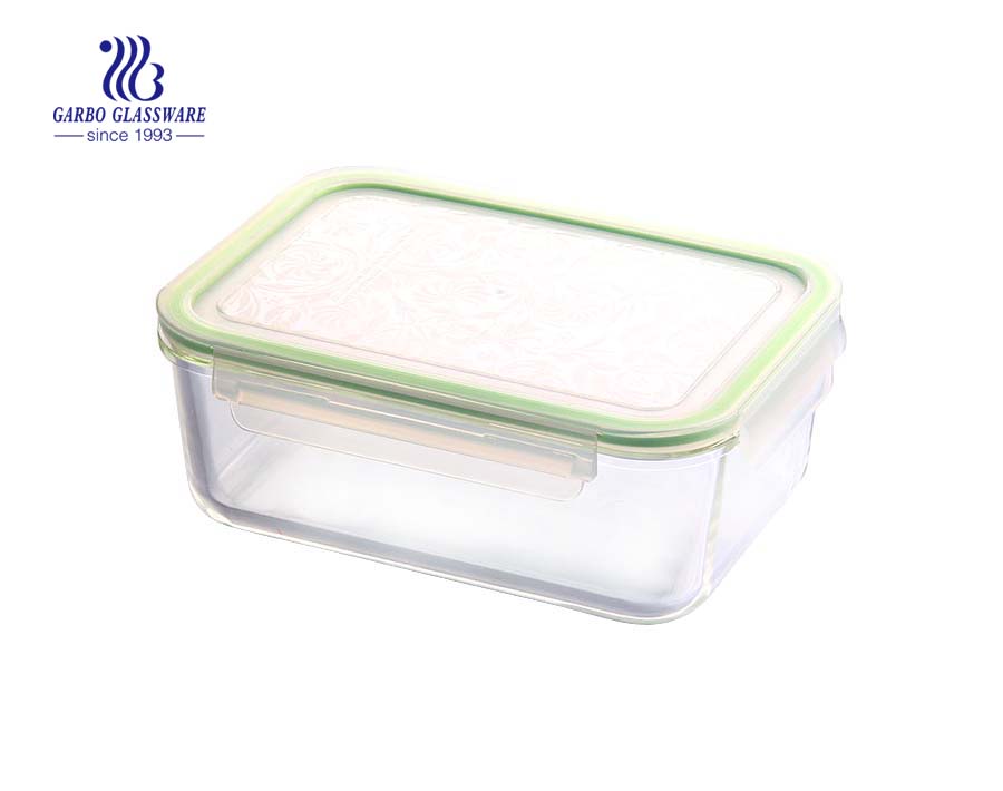 glass food container with divider, glass food container with