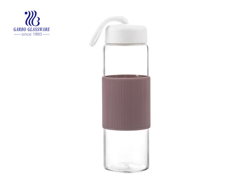 Silicone sleeve cover heat resistant glass water bottle Exporter China