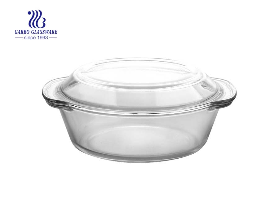 Recipiente de vidrio de alta calidad para horno y microondas con tapa