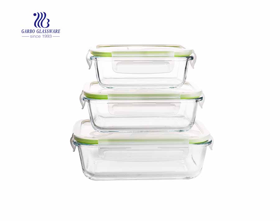 Pyrex® Cook & Store – Juego de 3 fuentes rectangulares de vidrio con tapas