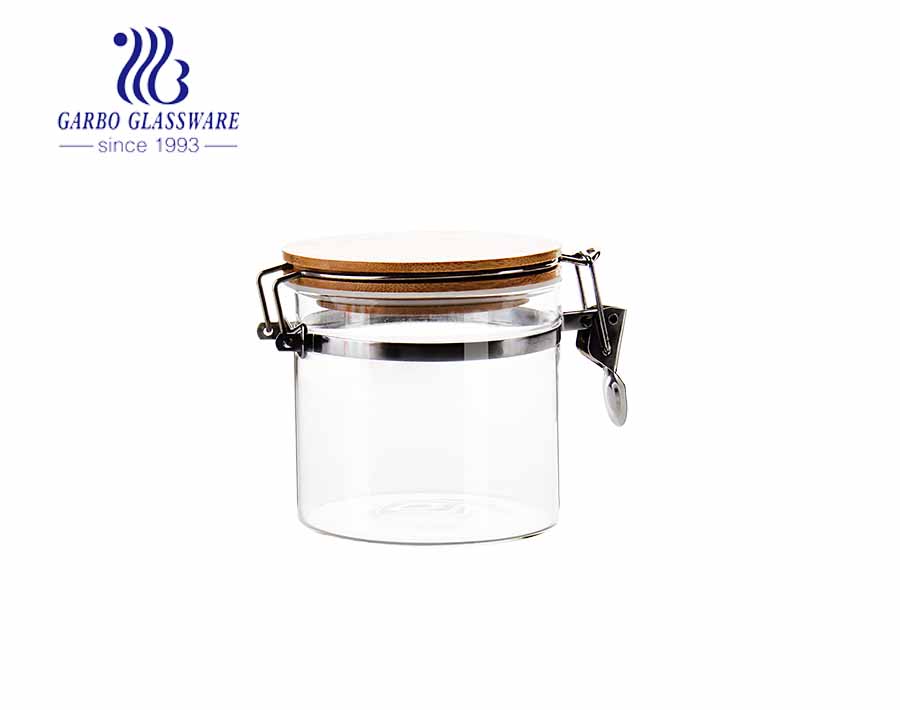 1pc Glass Food Storage Container With Airtight Lid. Large Glass