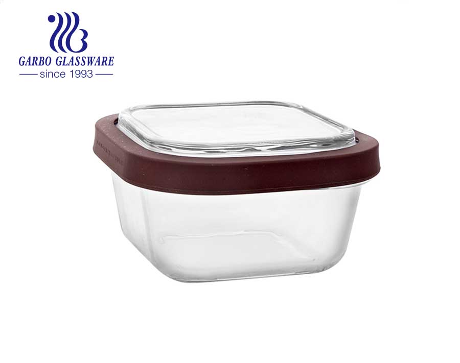 700ml square glass lunch boxes for Microwave, Fridge, Freezer