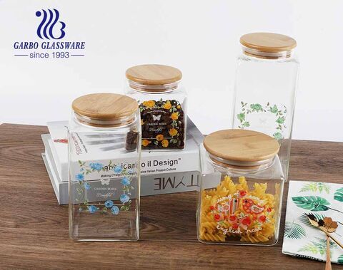 Eco Friendly Glass Storage Jars Airtight Food Jars with Bamboo Lids for  Flour Sugar Tea Coffee - China Glass Storage Jars and Glass Jars price