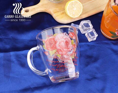 Etched Glass Beer Can Glass, Floral Cup, Libbey Glass, Mother's