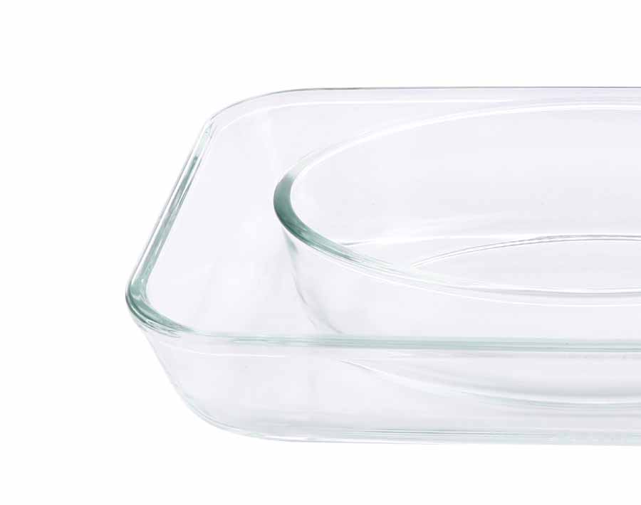 GLASS BAR Glass Square Baking Dish Microwave Oven Safe Glass Baking Dish  High Borosilicate glass tray