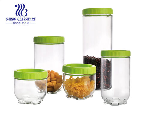Transparent 1500 Ml Glass Storage Jars - Clear Glass Jars With Airtight Lids