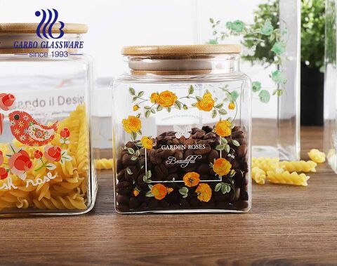 China Wholesale Stackable Kitchen Canisters Set Clear Glass Jars for Home  Kitchen