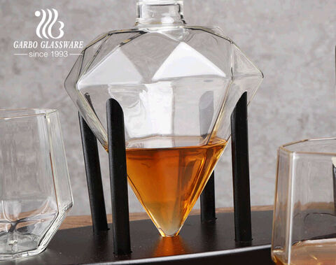 Clear Borosilicate Pyrex Glass Whiskey Drinking Cup for Bar Use