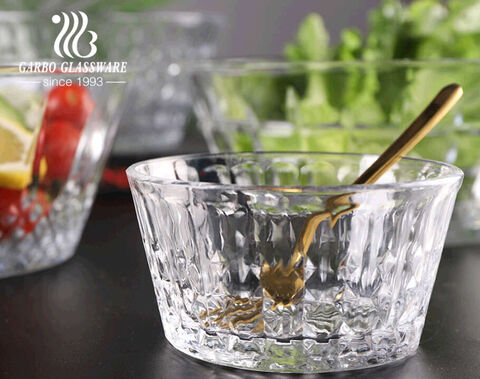 Ensemble de saladier en verre 5 pièces design de Noël avec couvercle en  plastique pour le stockage de la salade et des aliments