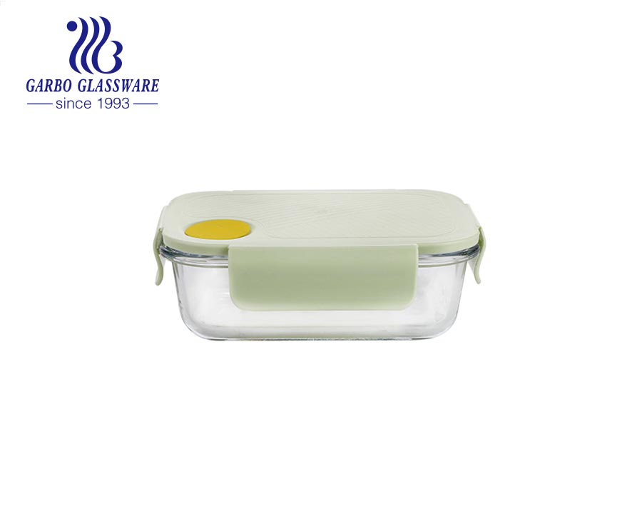 Rectangle Compartment Pyrex Glass Meal Box, glass bowl supplier