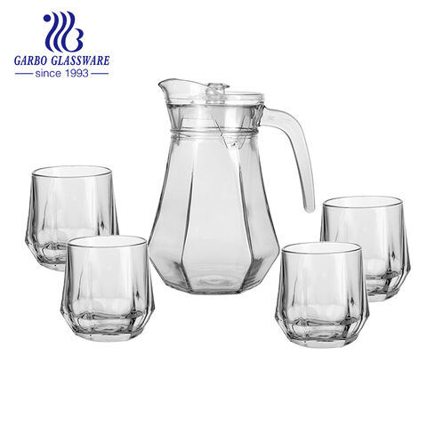 Clear Glassware Water Drinking Carafe Set with Diamond Cups - China  Glassware Set and Drinking Set Jug price