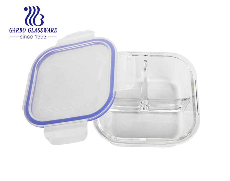 Frigoverre - Fiambrera cuadrada de cristal con tapa de plástico, contenedor  para alimentos de vidrio 100 cl, 19 x 19 x 8 cm