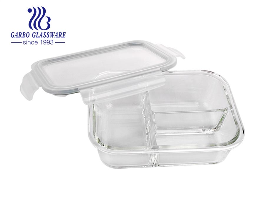 Compartimento completo de cristal para el almuerzo con tapa sin BPA calor  Horno de microondas resistente - China Fiambrera y recipiente de comida  precio