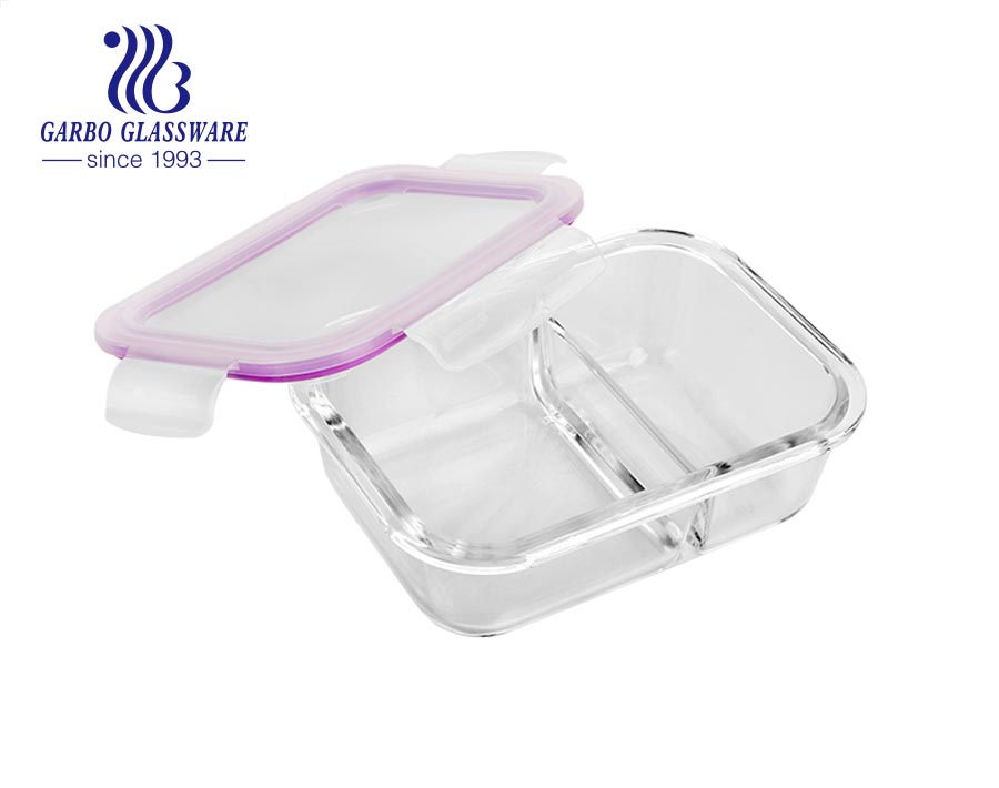 Sac de boîte à lunch écologique pour femmes au micro-ondes sac en verre  rectangulaire en silicone emballage alimentaire préparation de repas bento