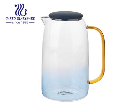 Wholesale Heat Resistant Pyrex Glass Water Pitcher with Stainless