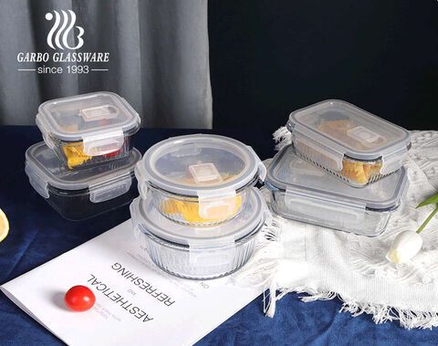 Luxury Round Glass Meal Prep Containers with Plastic Lid Custom Good  Quality Glass Lunch Containers with Microwave and Oven Safe - China Pyrex Glass  Food Container and Glass Food Container price