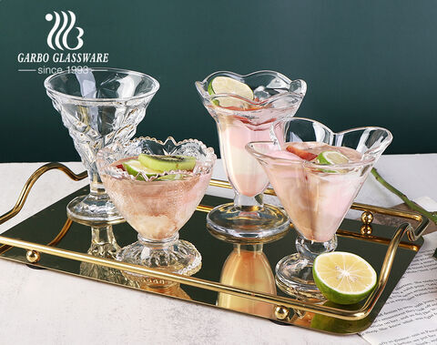 Wholesale Popular Design Beverage Ice Container Glass Ice-cream