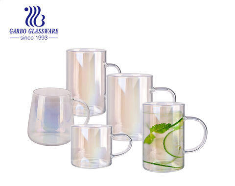 Aesthetic Glass Cups | Double Layer Glass Cups High Borosilicate Heat