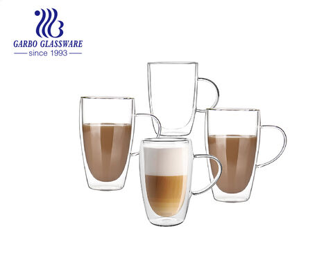 Usine de tasses à café à double paroi en verre borosilicaté transparent de  petite taille 100 ml-250 ml