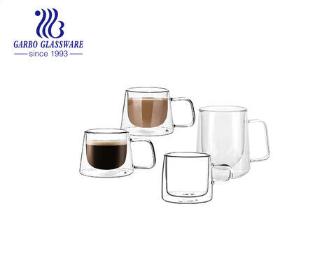 Tasses à café isolées de 16 oz, tasses à thé en verre, tasses à café en  verre à double paroi, tasses à thé, tasses à latte, tasse à café en verre,  verres