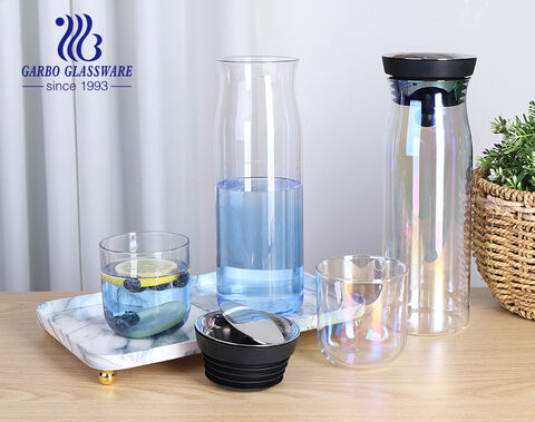 Glass Water Pot Cups Kit Juice Jar Pitcher Glass Water Jug Set
