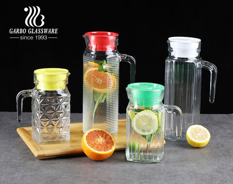 Glaswerk Livenza jarra para agua jarra de vidrio con tapa, volumen: 1,9  litros, tapa hermética, vidrio de borosilicato