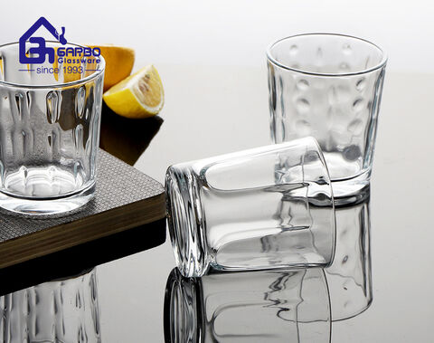 China supplier for soda lime glass water tumbler 4 designs.