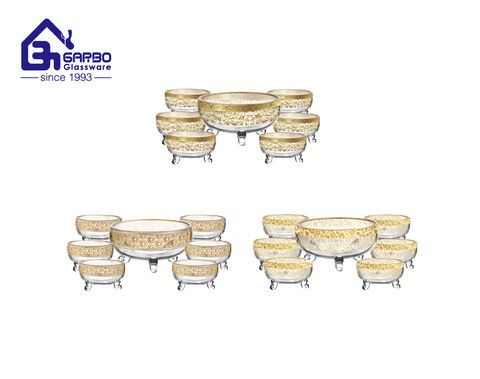 High quality 7 pcs glass bowl set for Moroccan market
